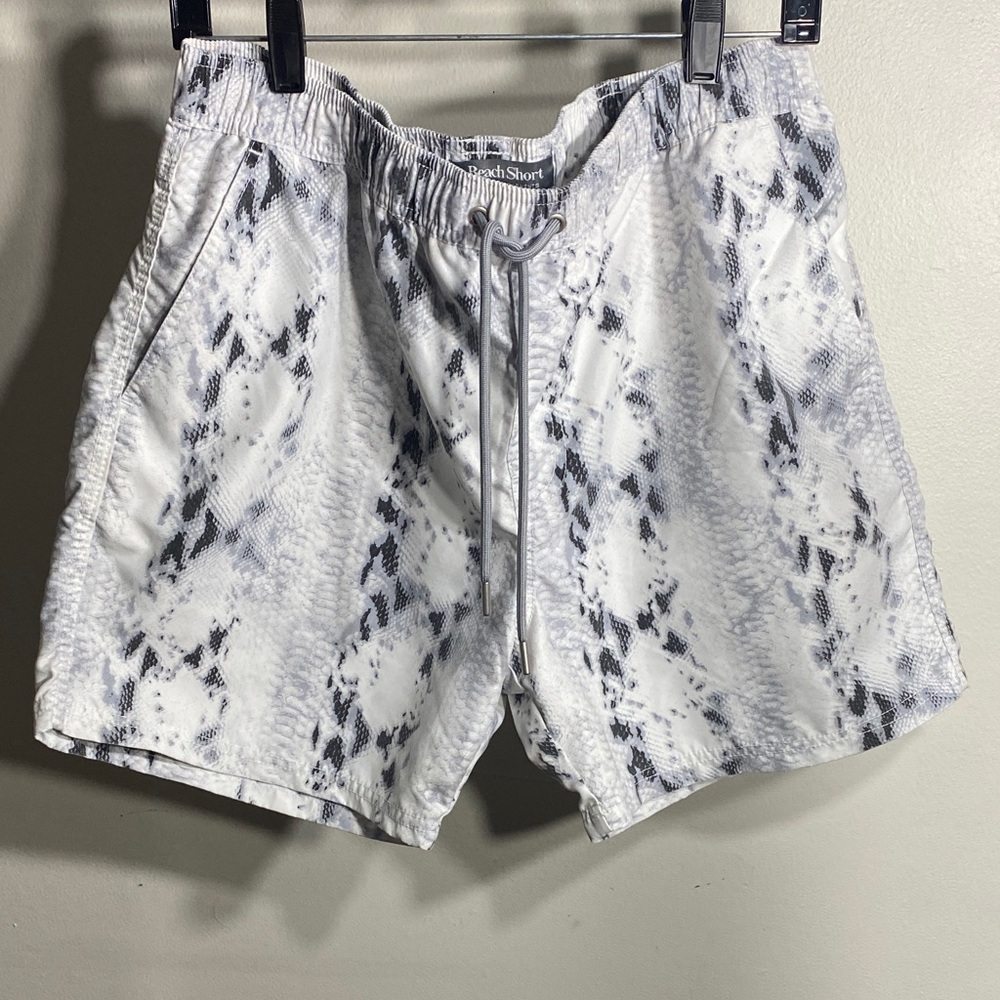 Cotton On Monochrome Snake Print Swim Shorts